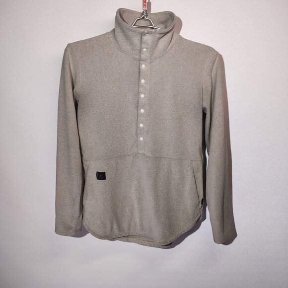 Deso Supply Genevieve Fleece Snap Pullover Size Small beige Small Batch USA - Picture 3 of 13